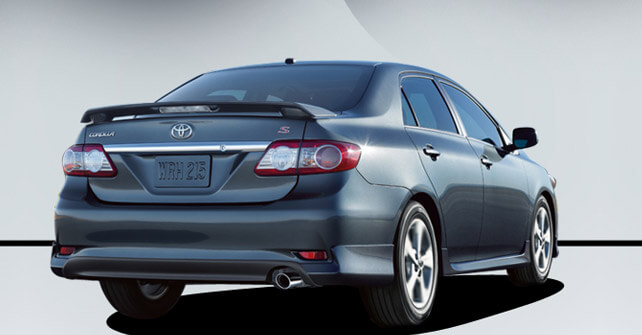 Toyota Corolla Ecotec Blue Matlic Back Side Full View
